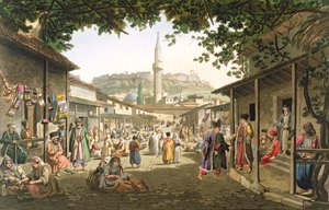 Een Bazaar in Athene, plaat 1 uit Deel 1 van 